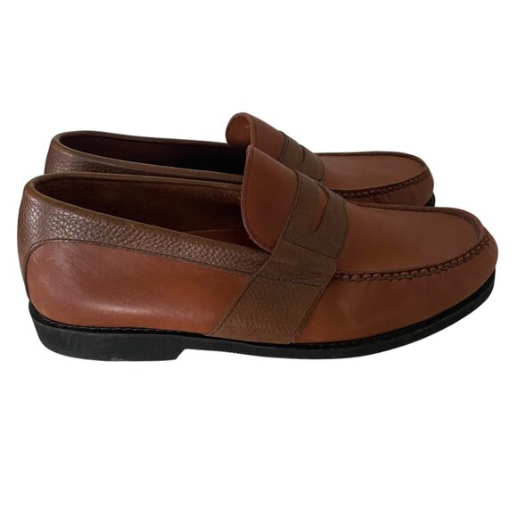 Rockport Brown Leather Penny Loafers 12W Slip-On Casual Shoes Office Men 501843 - Picture 3 of 7